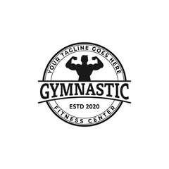 Gym Fitness Club Logo Design Vector Illustration