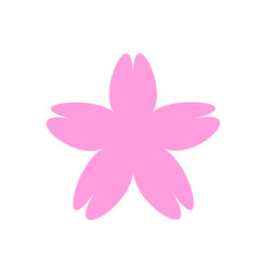 Blooming flower silhouette vector. Simple flowers for a beautiful decoration
