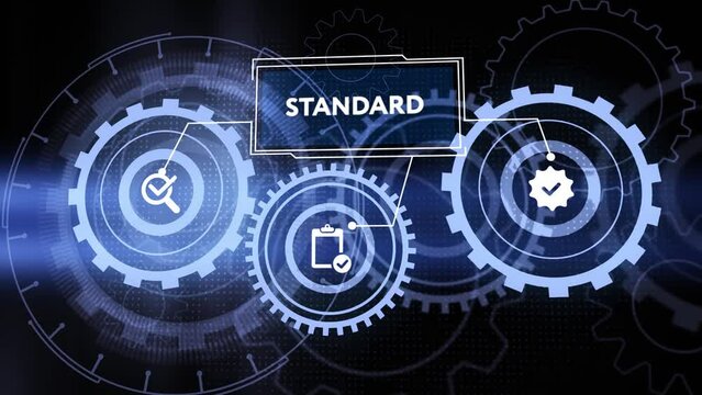Standard quality control. Certification. Business, technology, internet and networking concept.