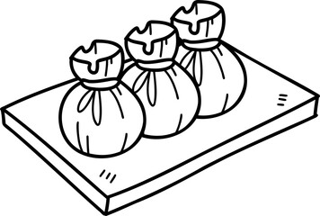 Hand drawn style China doodle illustration on transparent background