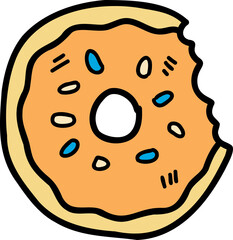 Fototapeta premium food doodle illustration on transparent background