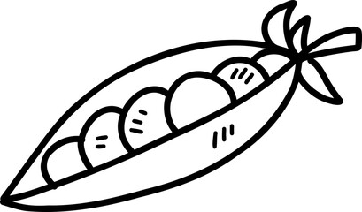 food doodle illustration on transparent background