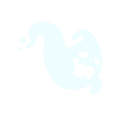 A cartoon white evil ghost that has fun haunting people on Halloween.