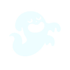 A cartoon white evil ghost that has fun haunting people on Halloween.