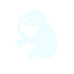 A cartoon white evil ghost that has fun haunting people on Halloween.