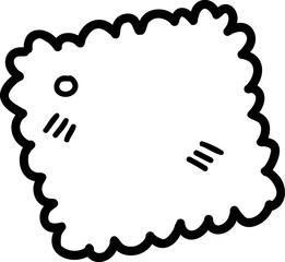 food doodle illustration on transparent background