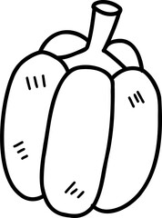 food doodle illustration on transparent background