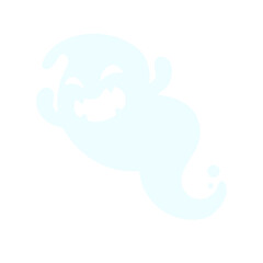 A cartoon white evil ghost that has fun haunting people on Halloween.