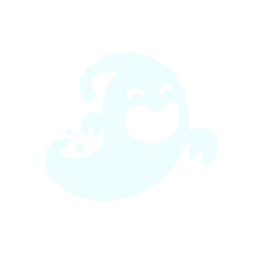 A cartoon white evil ghost that has fun haunting people on Halloween.