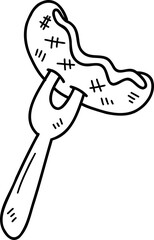 Oktoberfest doodle illustration on transparent background