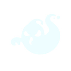 A cartoon white evil ghost that has fun haunting people on Halloween.