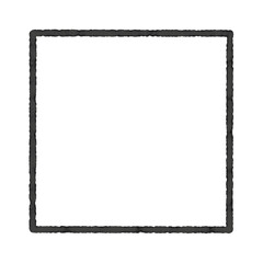 Black square frame element with line border png.