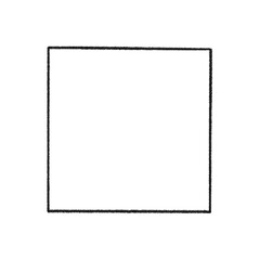 Black square frame element with line border png.