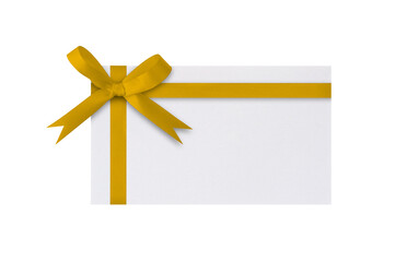 PNG. Paper Card and yellow Ribbon.
