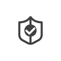 Protection shield vector icon
