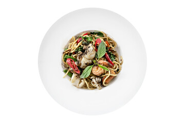 Spicy Spaghetti with Seafood