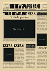 Newspaper pages in vintage, Retro Newspaper Design
