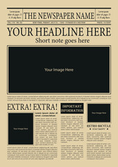 Newspaper pages in vintage, Retro Newspaper Design