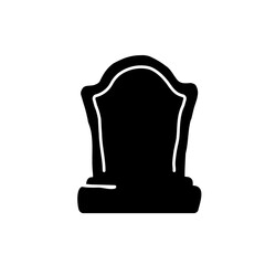 Gravestone in the cemetery. Halloween night zombie grave vector. isolate on white background.