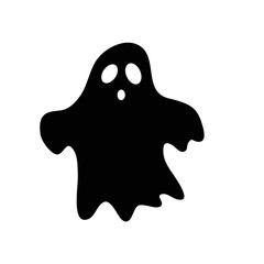 A cartoon white evil ghost that has fun haunting people on Halloween.