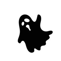 A cartoon white evil ghost that has fun haunting people on Halloween.