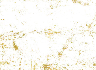 Golden paint scratch, splatter, grain. Gold stain texture. Isolated png illustration, transparent background. Asset for overlay, montage, collage, pattern, mark making, greeting, invitation card.