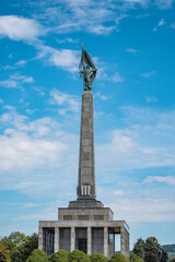 Fototapeta na wymiar Statue of Slavin in Bratislava, Slovakia