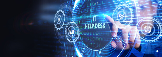 IT consultant presenting tag cloud about information technology.