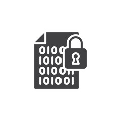 Encrypted document file vector icon