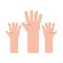 Fototapeta premium Election ballot vector. The hand holding the voting card of most people in making a choice.