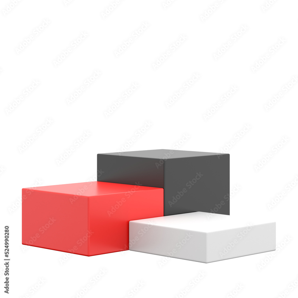Wall mural display stand. product display. 3d element.