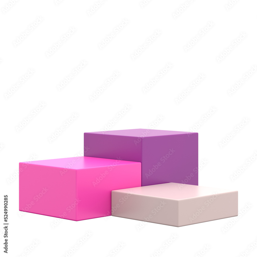Wall mural display stand. product display. 3d element.