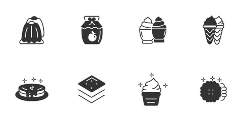 Fototapeta na wymiar dessert icons set . dessert pack symbol vector elements for infographic web
