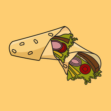 Kebab Flat Ilustration