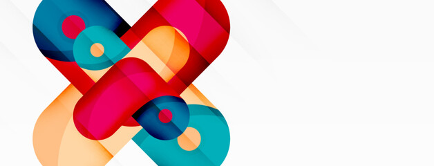 Obraz premium Creative geometric wallpaper. Trendy minimal abstract background. Techno business template for wallpaper, banner, background or landing