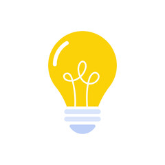 Light bulb icon. Light bulb ideas and creativity. Analytical Thinking for Innovation Processing