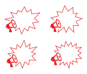 loud speaker megaphone  banner