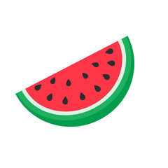 Watermelon vector. red fruit cut into pieces with seeds inside Refreshing food in the summer