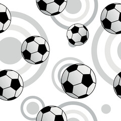 pattern with soccer balls.	