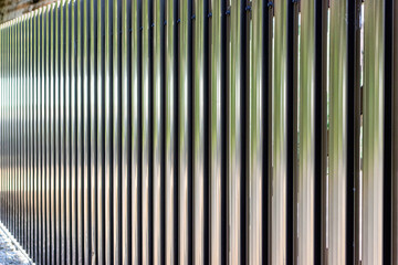 tin fence profile texture with vertical lines