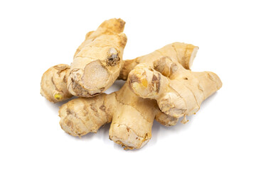 Jerusalem artichoke isolated on white background. Fresh jerusalem artichoke. Organic food. close up