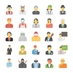 Professions Flat Icons Set

