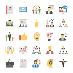 Human Resource Flat Icon Pack