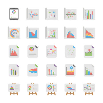 Reports and Diagrams Icons Collection 

