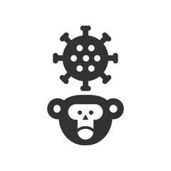 monkey pox virus glyph sign