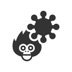 Cartoon Monkey pox vector icon