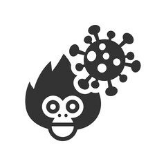 Cartoon Monkey pox vector icon