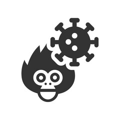 Cartoon Monkey pox vector icon