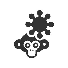 Obraz premium Cartoon Monkey pox vector icon