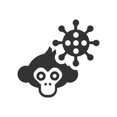 Cartoon Monkey pox vector icon